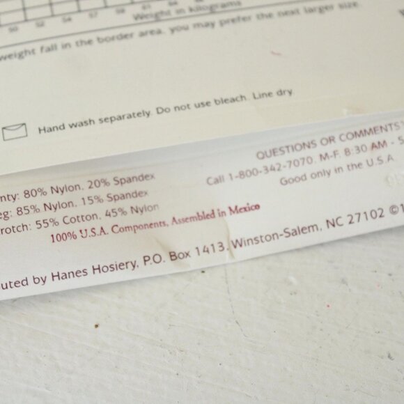 Vintage 1990s 2000s Pantyhose, New NOS, Hanes Jet Black, Size A-B, Silk Reflecti - Picture 7 of 10